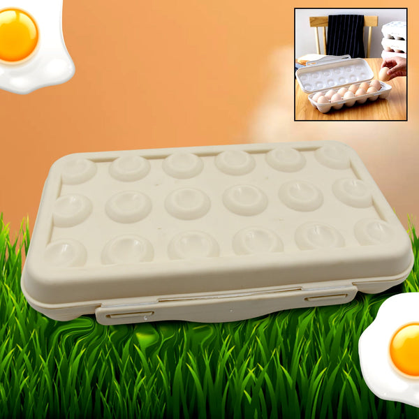 18 Grid Egg Holder Storage, Shock-Proof Egg Container with Buckle