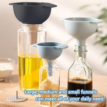 3 in 1 Kitchen Funnel Set of 3, Funnel for Filling Bottle, Small Canning Funnel with Handle