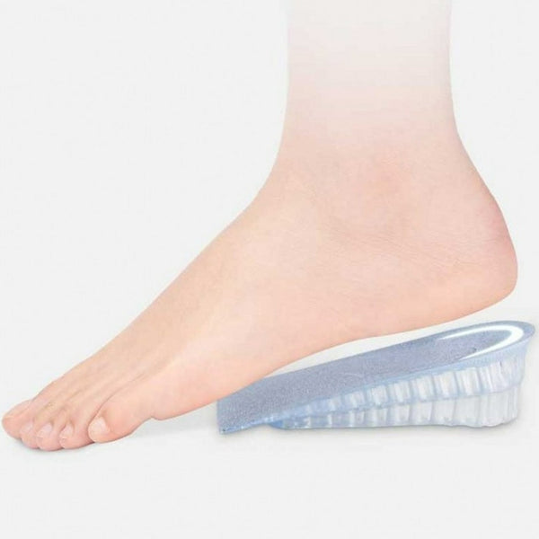 2 Pairs Heel Lift Inserts Height Increase Insole Invisible Heightening Insole Sillicone