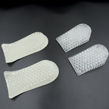 2 Pairs Heel Lift Inserts Height Increase Insole Invisible Heightening Insole Sillicone