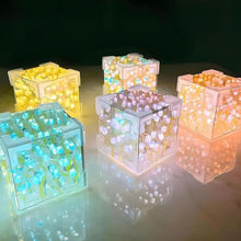 Cube Tulip Night Lamp | Led Decorative Nights Lamp for Bedroom (Multicolor / 1 Set)