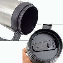 Stainless Steel Vacuum Glass Insulated Glass Coffee Cups (With Lid & Handle / 1 pc)