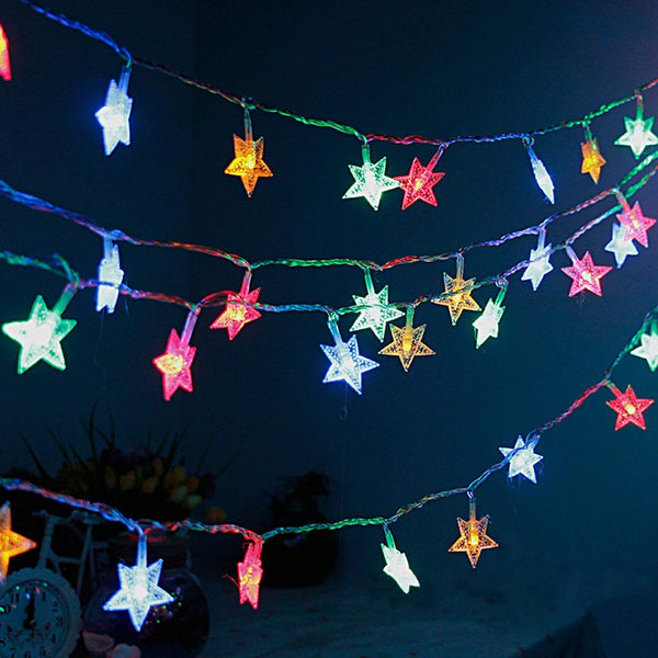 28 LED / Star 3.9 Meter Star Shape Led Light Battery Operated with Flashing Modes