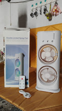 Electric Fan Desktop Double-head Powerful Air Cooler (1 Pc  With Remote)